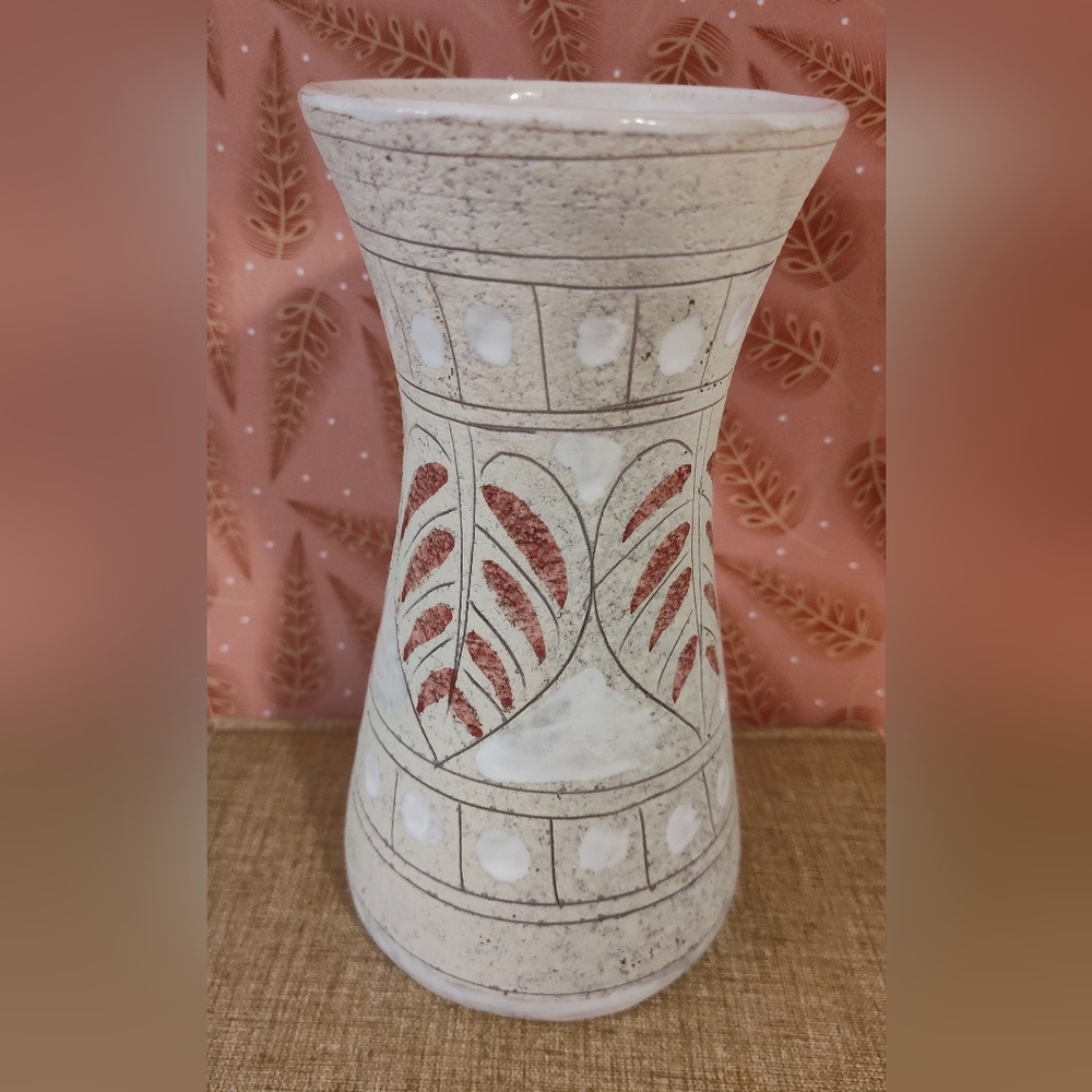 Vintage Fratelli Fanciullacci MCM Signed Italy Hand Painted Pottery Clay Vase